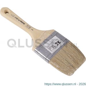 Copenhagen Pro 2 componenten platte kwast 5* maat 3 wit Chinees varkenshaar FSC houten steel 23.206.30