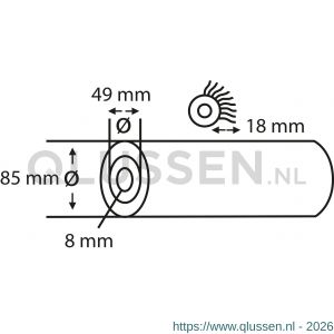 Copenhagen Pro Dualon muurverfroller 5* 25 cm 18 mm vacht harde kern 23.300.07