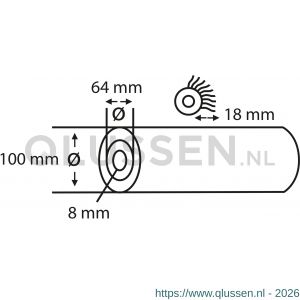 Copenhagen Pro Dualon muurverfroller-Gevel 5* 27 cm 18 mm vacht flex plus kern 23.300.19