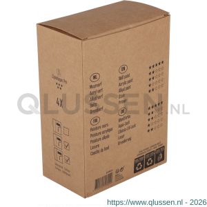 Copenhagen Pro Perlon muurverfroller 5* 12 cm 12 mm vacht dubbel dik set 4 stuks 23.300.24
