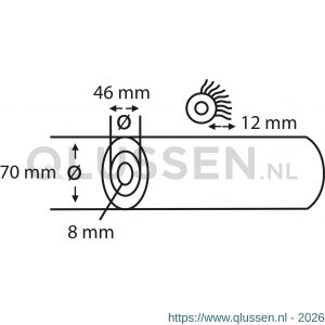 Copenhagen Pro Perlon muurverfroller 5* 18 cm 12 mm vacht harde kern 23.300.26