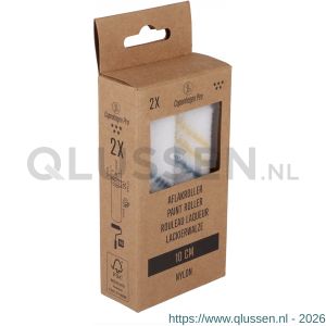 Copenhagen Pro nylon aflakroller 5* 10 cm 6 mm vacht set 2 stuks 23.310.03