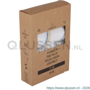 Copenhagen Pro nylon aflakroller 5* 12 cm 6 mm vacht dubbel dik set 4 stuks 23.310.04