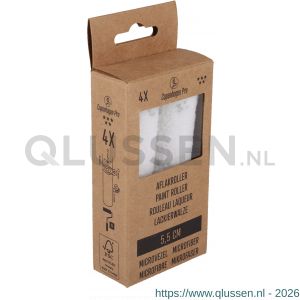 Copenhagen Pro microvezel aflakroller 5* 5.5 cm 5 mm vacht set 4 stuks 23.310.31