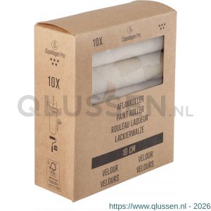Copenhagen Pro velours aflakroller 5* 10 cm 4 mm vacht set 10 stuks 23.310.52