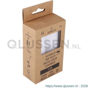 Copenhagen Pro schuim super fijn aflakroller 4* 5 cm recht set 4 stuks 23.310.91