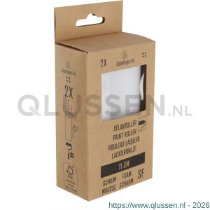 Copenhagen Pro schuim super fijn aflakroller 4* 11 cm beugelzijde rond set 2 stuks 23.311.63