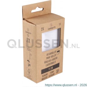 Copenhagen Pro schuim super fijn aflakroller 4* 11 cm ronde top set 2 stuks 23.311.73
