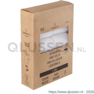 Copenhagen Pro schuim fijn aflakroller 3* 5 cm recht set 10 stuks 23.311.80
