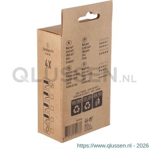 Copenhagen Pro schuim fijn aflakroller 3* 5 cm recht set 4 stuks 23.311.81