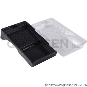 Copenhagen Pro verfbak klein 14.5x28.3 cm zwart kunststof stapelbaar met 3 inzetbakjes 23.402.50