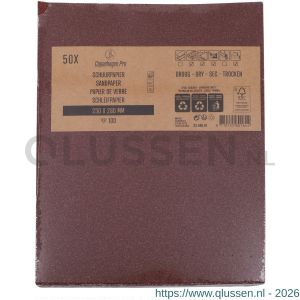 Copenhagen Pro schuurpapier droog K100 set 50 vel 23.500.10