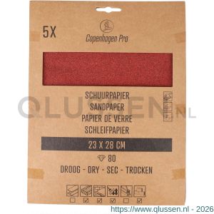Copenhagen Pro schuurpapier droog K80 set 5 vel 23.505.08
