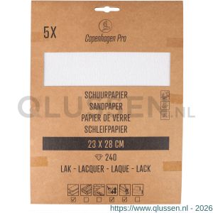 Copenhagen Pro schuurpapier lak K240 set 5 vel 23.506.24