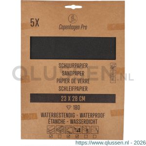 Copenhagen Pro schuurpapier waterproof K180 set 5 vel 23.507.18
