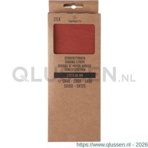 Copenhagen Pro schuurstroken droog K120-100-80-60-40 23x9 cm assorti set 25 stuks 23.508.00