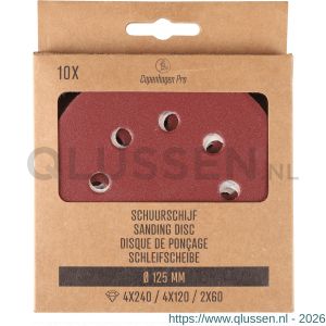 Copenhagen Pro schuurschijf 125 mm 3 assorti set 10 stuks 23.509.20