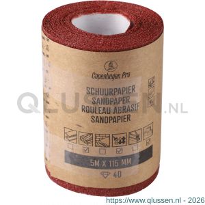 Copenhagen Pro schuurrol droog K40 11,5 cm x 5 m 23.510.04