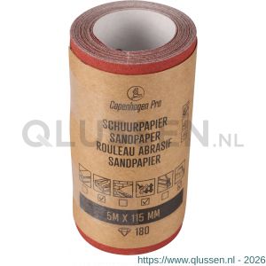 Copenhagen Pro schuurrol droog K180 11,5 cm x 5 m 23.510.18