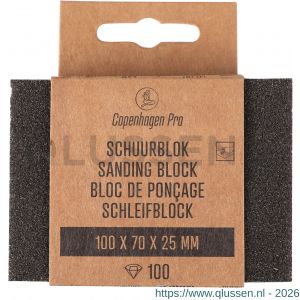 Copenhagen Pro schuurblok middel K100 10x7x2,5 cm 23.513.01