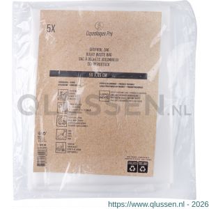 Copenhagen Pro puinvuilzak kunststof 60 L 58x85 cm 80 mu set 5 stuks 23.612.00
