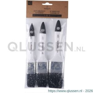 Copenhagen Pro kwastenset universeel platte kwast 2* maat 1-1,5-2 synthetisch haar 3-delig vol kunststof steel 23.900.06