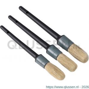 Copenhagen Pro kwastenset wegwerp patentkwast maat 10-12-14 wit Chinees varkenshaar 3-delig kunststof steel 23.900.07
