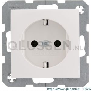Berker S1 contactdoos inbouw 1-voudig randaarde polarwit set 10 stuks 54.103.42