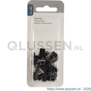 Q-Link kabelclip plat 8 mm zwart 54.213.22