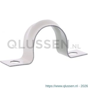 Q-Link zadel metaal voor installatiebuis 3/4 inch 19 mm met schroeven wit set 10 stuks 54.213.50
