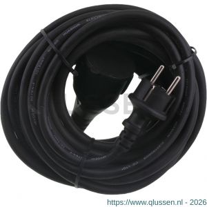 Q-Link tuinverlengsnoer neopreen IP44 spatwaterdicht randaarde maximaal 3500 W 3x1,5 mm2 10 m zwart 55.204.30