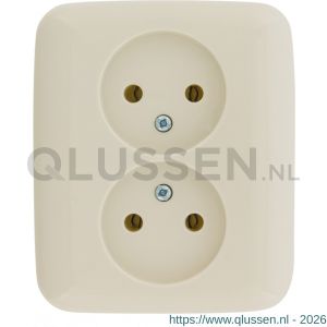 Busch-Jaeger SI contactdoos inbouw 2-voudig crème 66.000.49