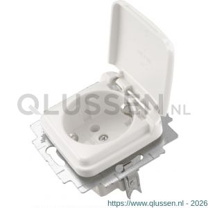 Busch-Jaeger Reflex contactdoos inbouw 1-voudig randaarde polarwit 66.001.44