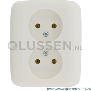 Busch-Jaeger Reflex contactdoos inbouw 2-voudig polarwit 66.001.49