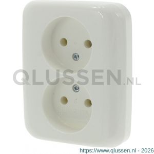 Busch-Jaeger Reflex contactdoos inbouw 2-voudig polarwit 66.001.49
