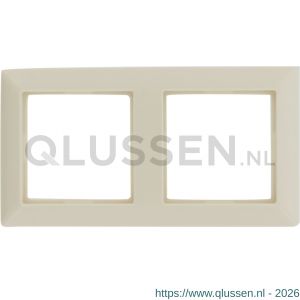 Jung System 55 afdekraam inbouw 2-voudig verticaal-horizontaal crème 66.002.22