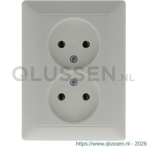 Jung AS500 contactdoos inbouw 2-voudig polarwit 66.003.49