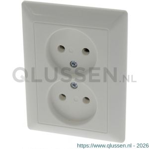 Jung AS500 contactdoos inbouw 2-voudig polarwit 66.003.49