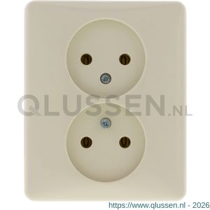 Peha Standard contactdoos inbouw 2-voudig crème 66.010.49