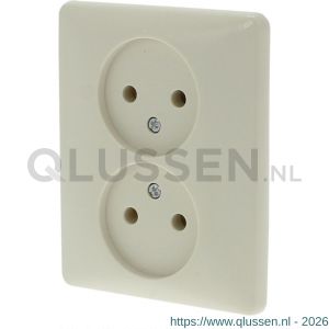 Peha Standard contactdoos inbouw 2-voudig crème 66.010.49