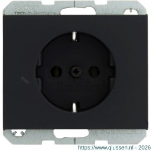 Berker K1 contactdoos inbouw 1-voudig randaarde antraciet 66.022.42