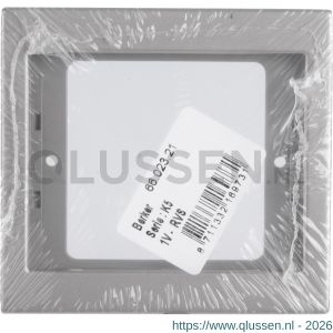 Berker K5 afdekraam 1-voudig RVS 66.023.21