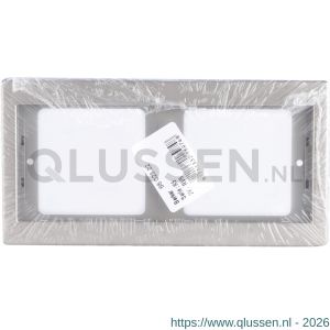 Berker K5 afdekraam 2-voudig horizontaal RVS 66.023.22