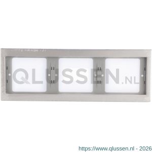 Berker K5 afdekraam 3-voudig horizontaal RVS 66.023.24