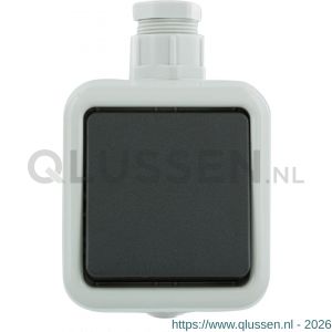 Peha schakelaar opbouw wissel grijs wartel M20 66.028.01