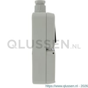 Peha combinatie schakelaar wandcontactdoos opbouw serie randaarde grijs wartel M20 66.028.71