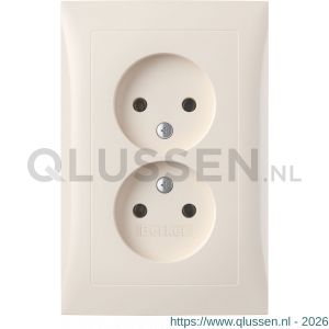 Berker S1 contactdoos inbouw 2-voudig crème 66.032.48