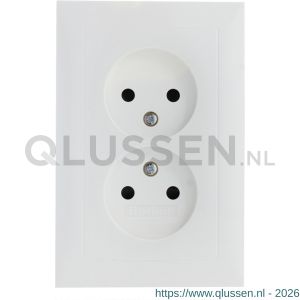 Berker S1 contactdoos inbouw 2-voudig polarwit 66.033.48