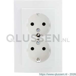 Berker S1 contactdoos inbouw 2-voudig randaarde polarwit los 66.033.51