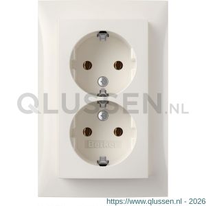 Berker S1 contactdoos inbouw 2-voudig randaarde polarwit los 66.033.51